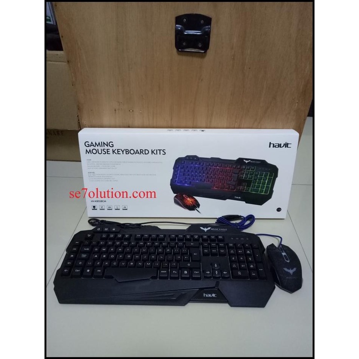 Jual Havit Led Backlit Wired Gaming Keyboard And Mouse Combo (Hv