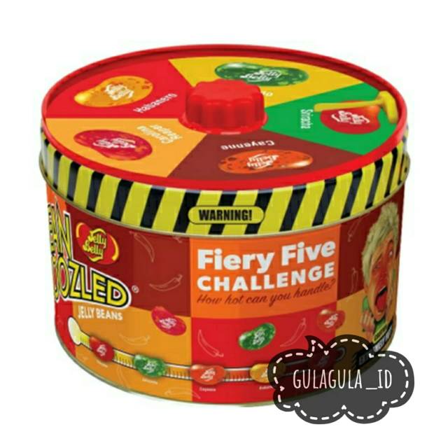 NEW HOT EDITION !! Bean Boozled Flaming Fiery Five Spinner Tin Shopee