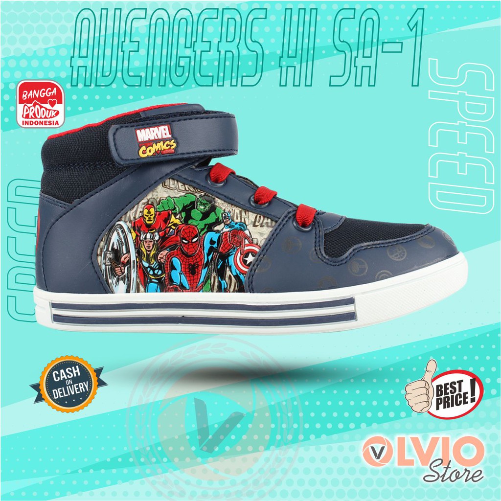 Sepatu Speed AVENGERS HI SA1 Sepatu Sneaker Anak Karakter Marvel