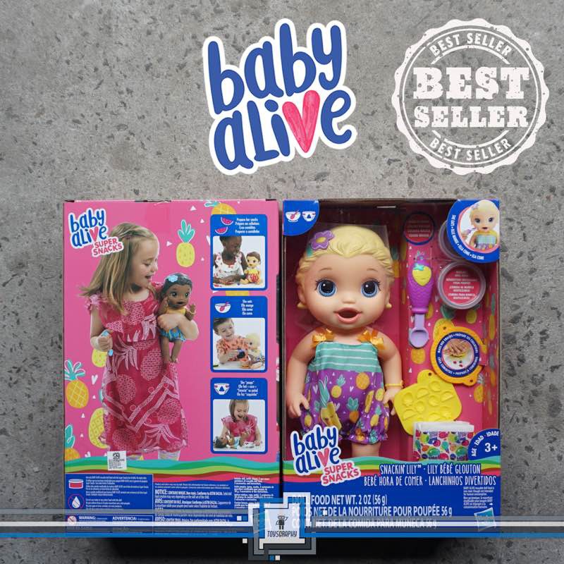 Baby Alive SNACKIN LILY / Boneka bayi / Mainan bayi