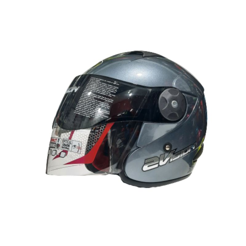 Helm KYT 2 Vision Abu Allgrey Glossy Shopee Indonesia