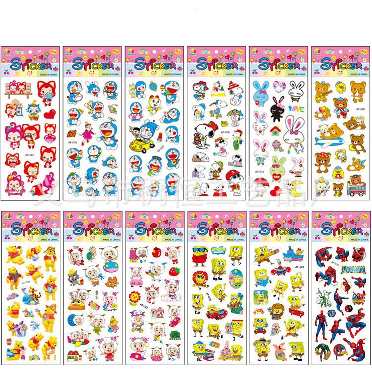 Jual Mainan Anak Edukasi Sticker Karakter Kartun Stiker Menempel Lucu | Shopee Indonesia