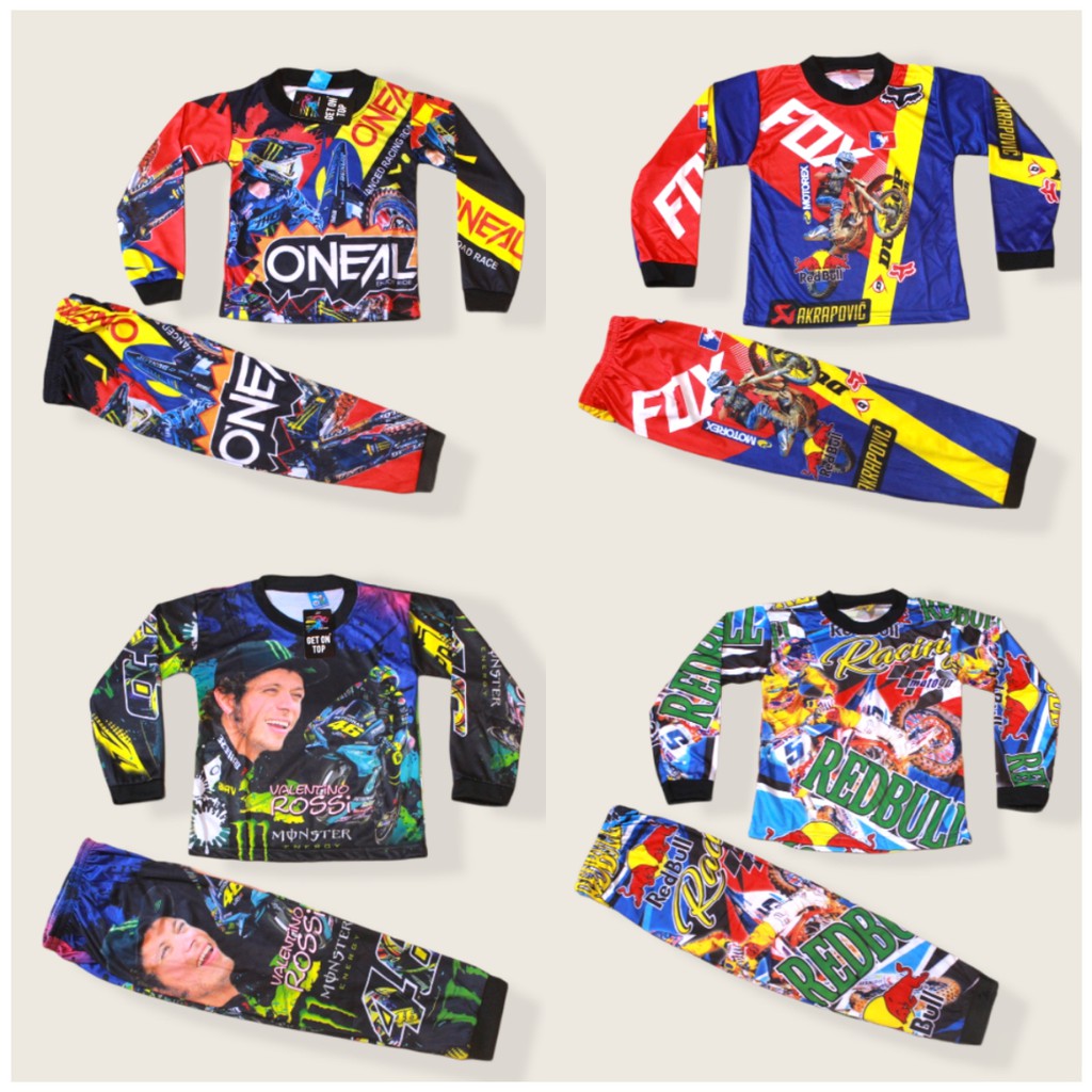 Jual Setelan Baju Cross Baju Balap Anak Baju Racing Baju Balap Anak Laki Laki | Shopee Indonesia