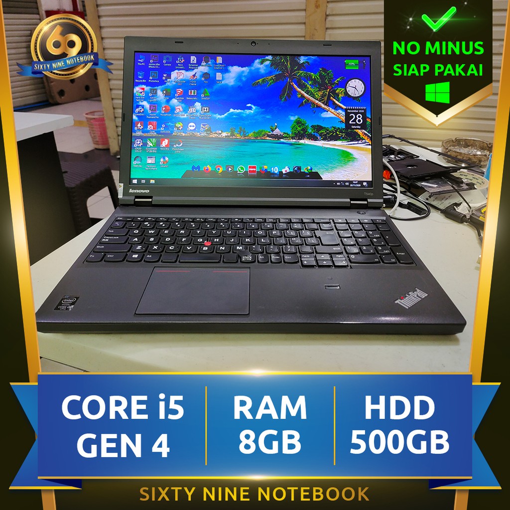 Lenovo Thinkpad T540 Layar Besar Keyboard Numerik Shopee Indonesia