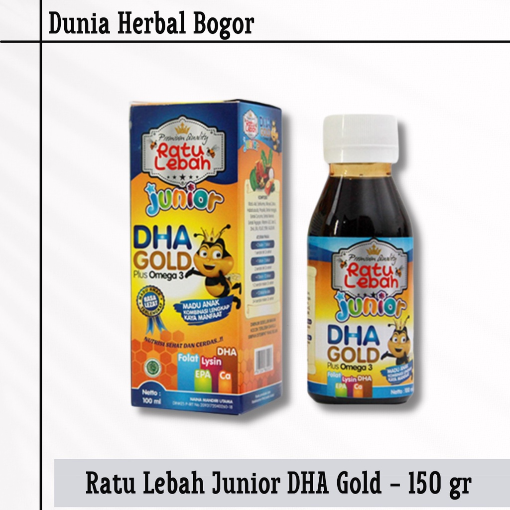 Jual Madu Anak Ratu Lebah Junior DHA GOLD plus Omega 3 Madu Anak Ratu
