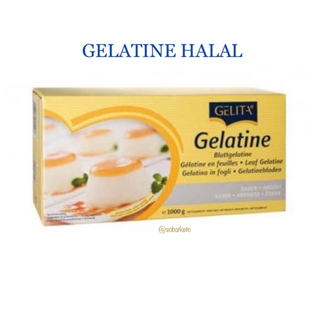 Jual [HALAL]GELITA gelatine sheet / gelatin sapi 5 lembar halal