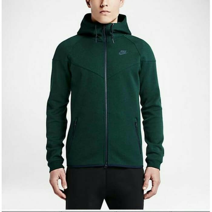 Jual Jaket Hoodie Nike Tech Fleece Windrunner Men Original - Dark Green | Shopee Indonesia