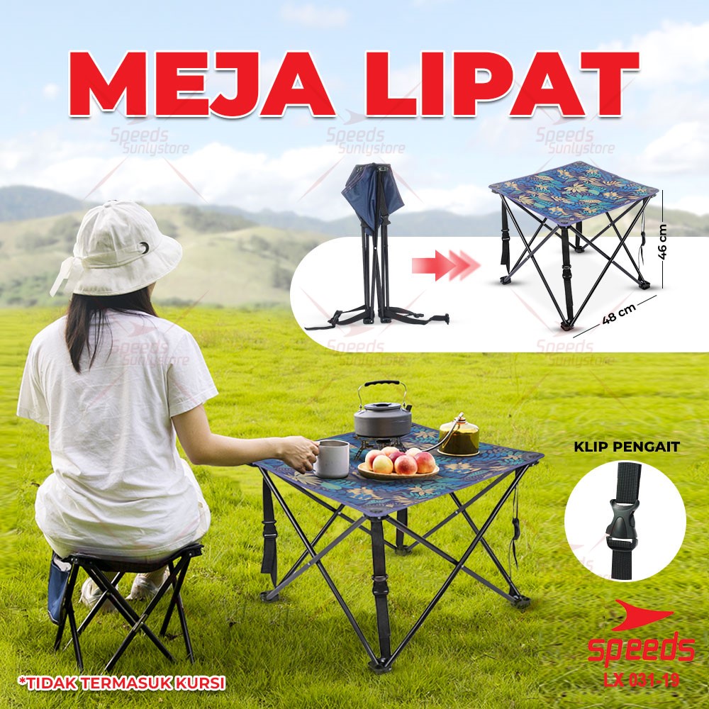 Jual SPEEDS Meja Lipat Kain Outdoor Indoor Camping Portable Folding