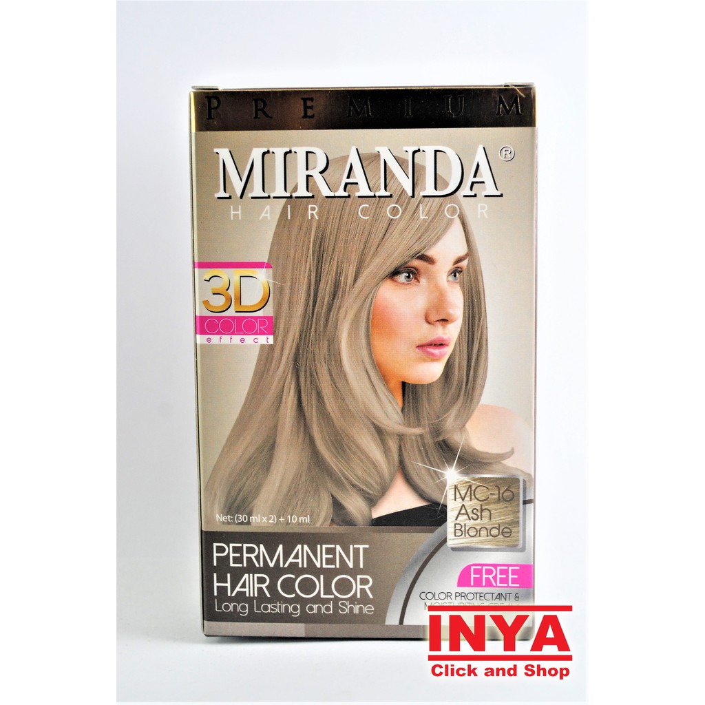 Jual Miranda Mc-16 Ash Blonde - Semir Rambut (30Mlx2)+10Ml - Pewarna Rambut | Shopee Indonesia