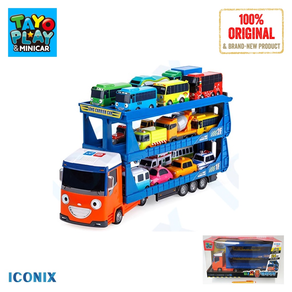 Jual Iconix Tayo The Little Bus Play Minicar 3Level Carrier Car