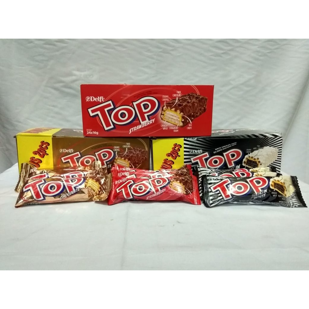 Jual Aneka Snack Delfi Top Jumbo (24 Pcs 216 Gram) /Wafer Top /Wafer Coklat | Shopee Indonesia