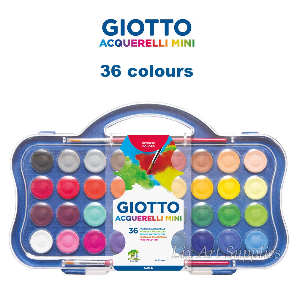 Giotto Acquerelli Mini Watercolor Set 36 / Cat Air Giotto Watercolor Mini 36 Shopee Indonesia