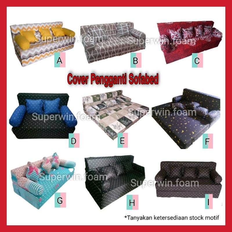Jual Cover Sarung Sprei Pengganti Sofabed Busa Inoac Sofa Bed Superwin