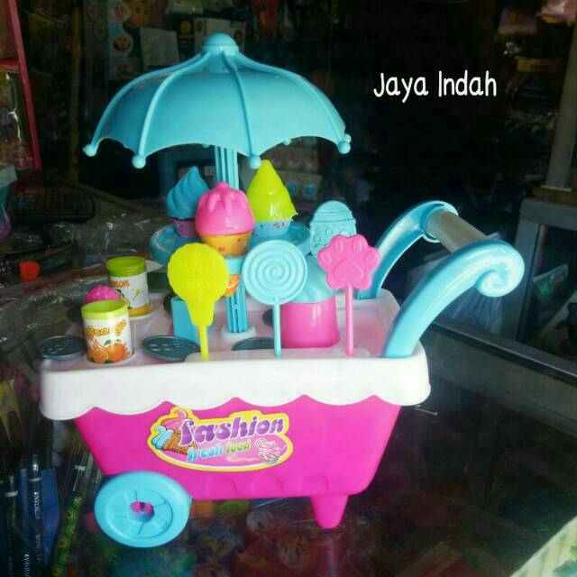 Jual Mainan Jualan Es Krim Jual Es Krim Mainan Anak Ice Cream Es Grobak Trolly Lucu Gerobak Es Krim | Shopee Indonesia