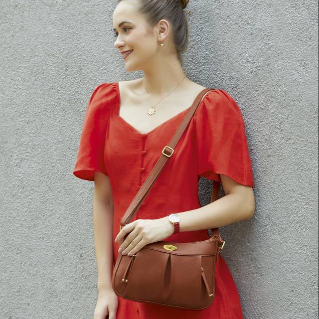 Jual Tas Selempang Wanita Warna Coklat - Cradiola Bag - Sophie Martin Paris Ori | Shopee Indonesia