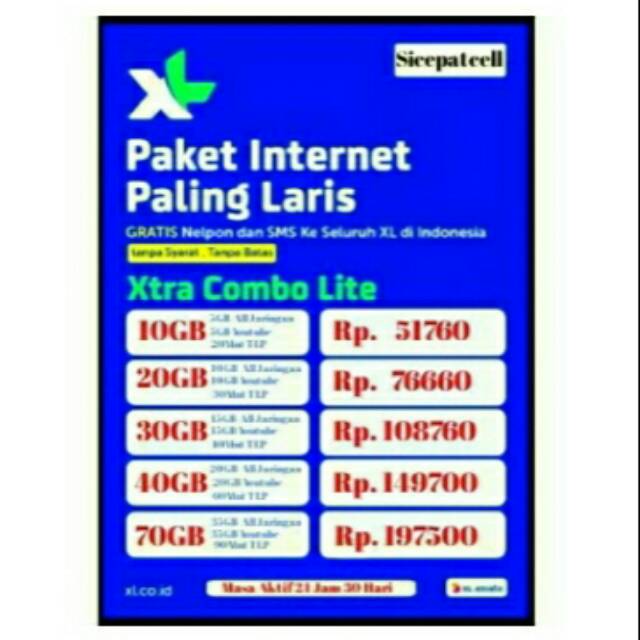 Daftar Harga Paket Xl Xtra Combo Lite Daftar Ini