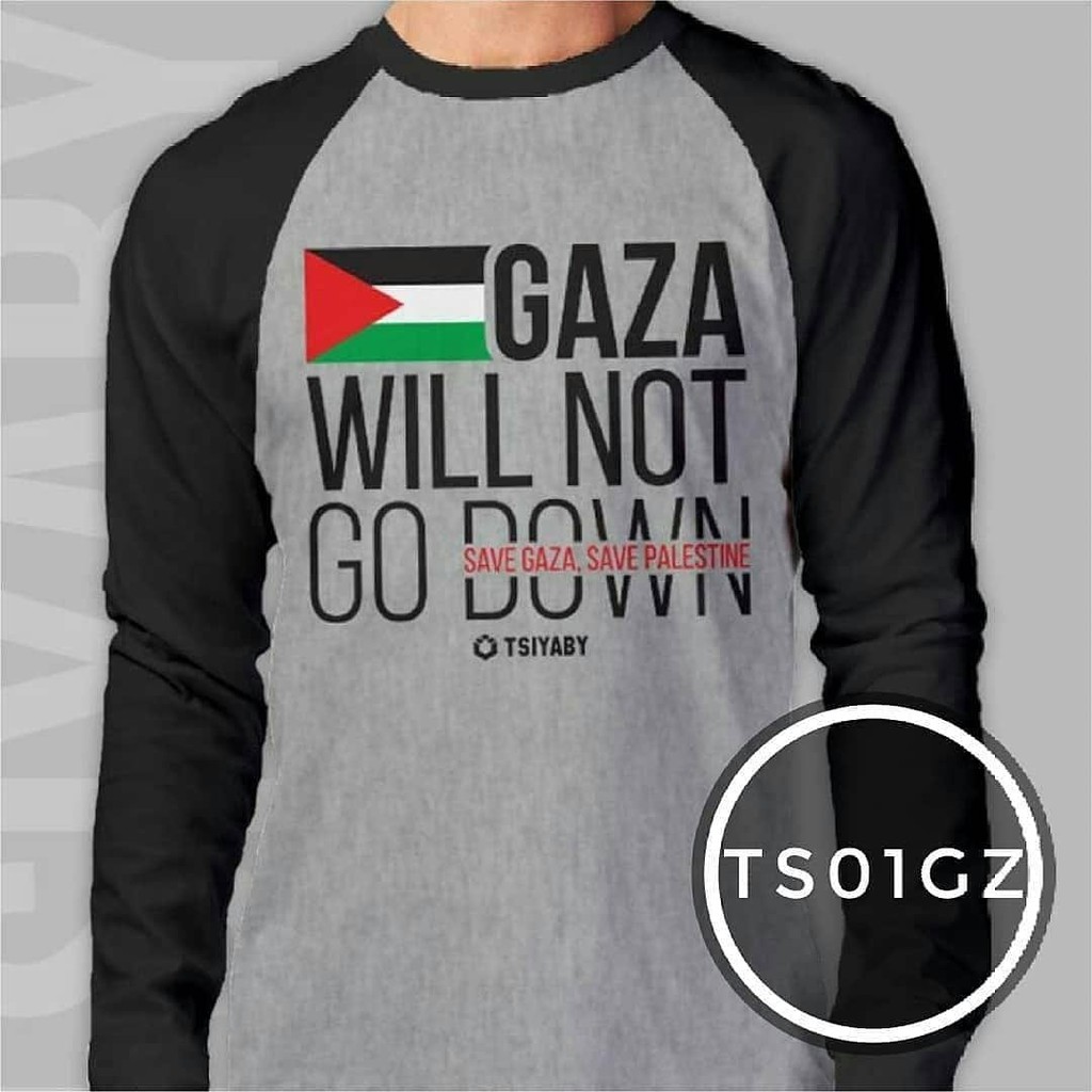 Jual Terlaris!!! Kaos Palestina Premium Gaza We Willn't Go Down Kaos