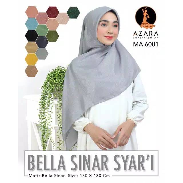 Bisa COD Bella Shinar Syar'i Azara / Segiempat Glowing Syari