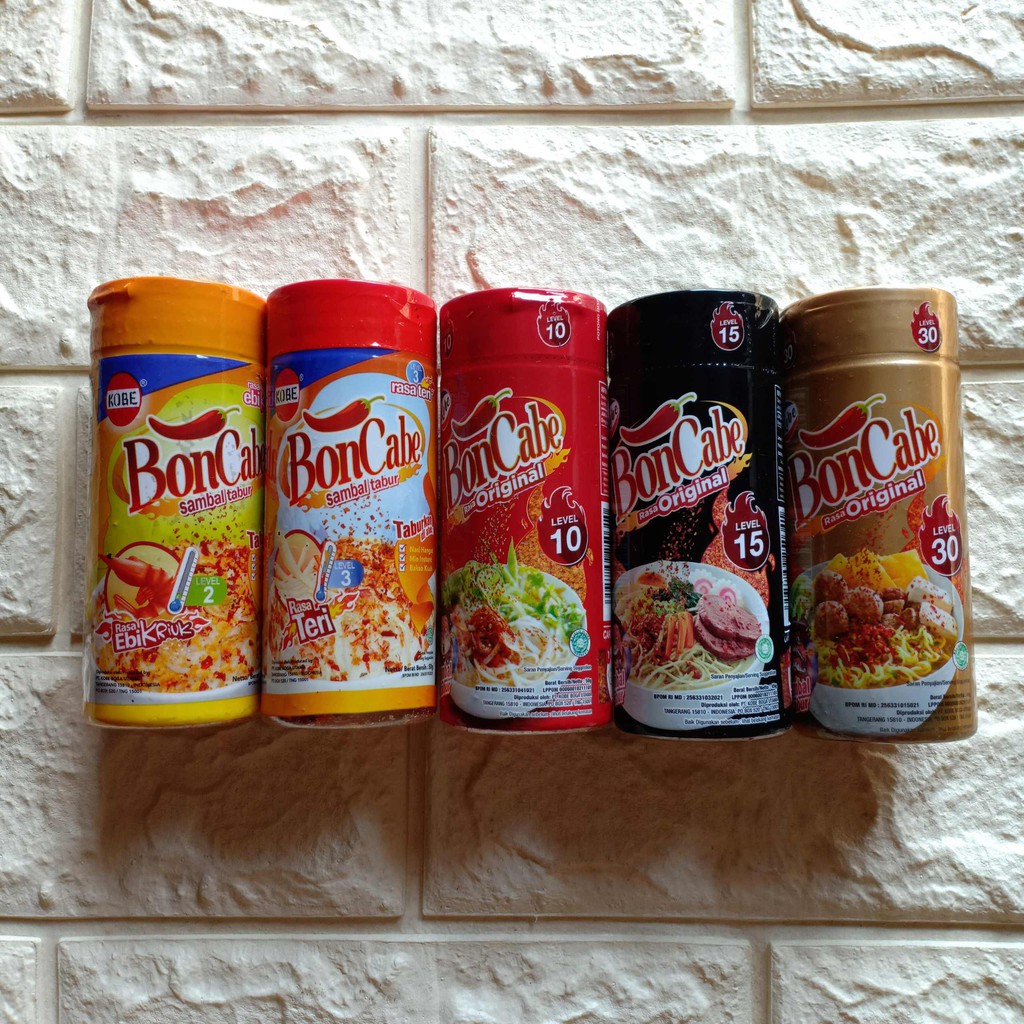 Kobe Bon Cabe BonCabe 50gr Sambal Tabur Bubuk Rasa Original Teri Ebi