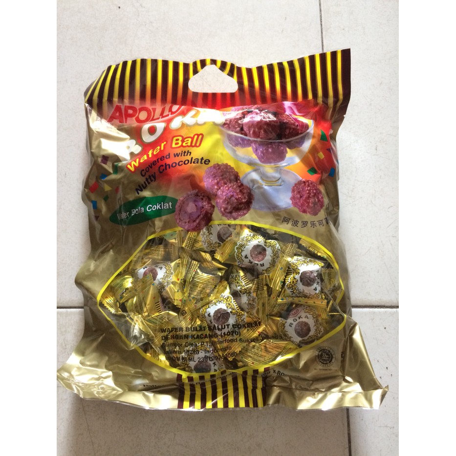 Jual Biskuit Bulat Roka Cokelat Wafer Ball Apollo Isi 50 Pcs | Kue Lebaran 1 Kg Isi 2 Toples | Shopee Indonesia