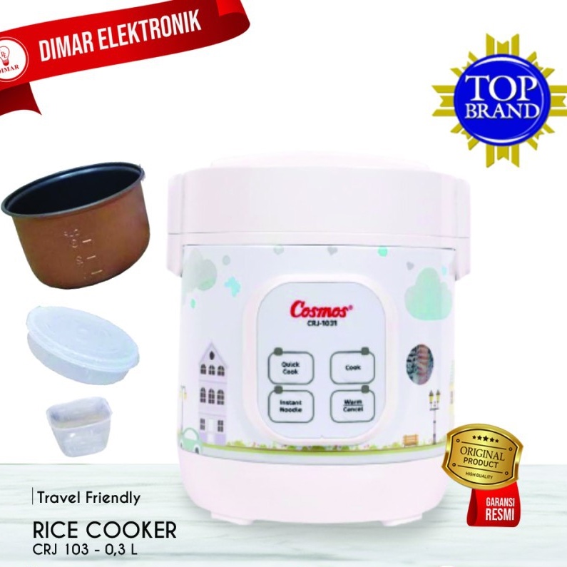 Jual Cosmos CRJ1031 Mini Portable Digital Rice Cooker 0.3 L Shopee