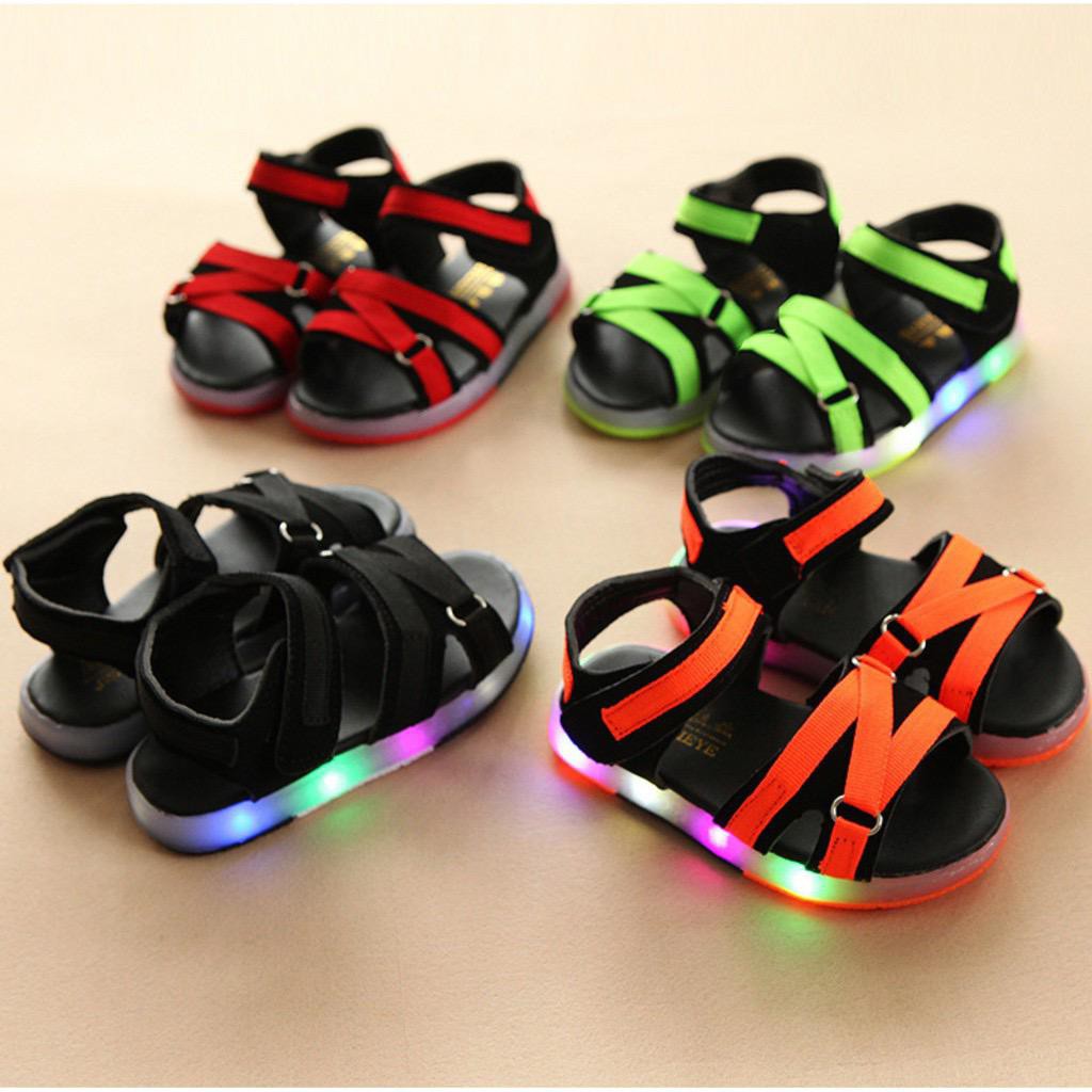 MetaCollections Sepatu Sandal Anak Laki LED Model Pita Z / Sepatu