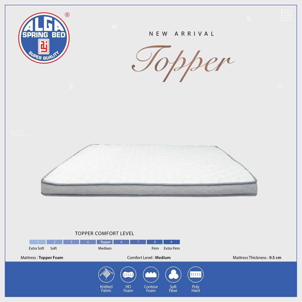 Jual Topper Foam Alga Matras Topper Pelindung Kasur Kasur Lantai Matras Lantai Indonesia|Shopee Indonesia