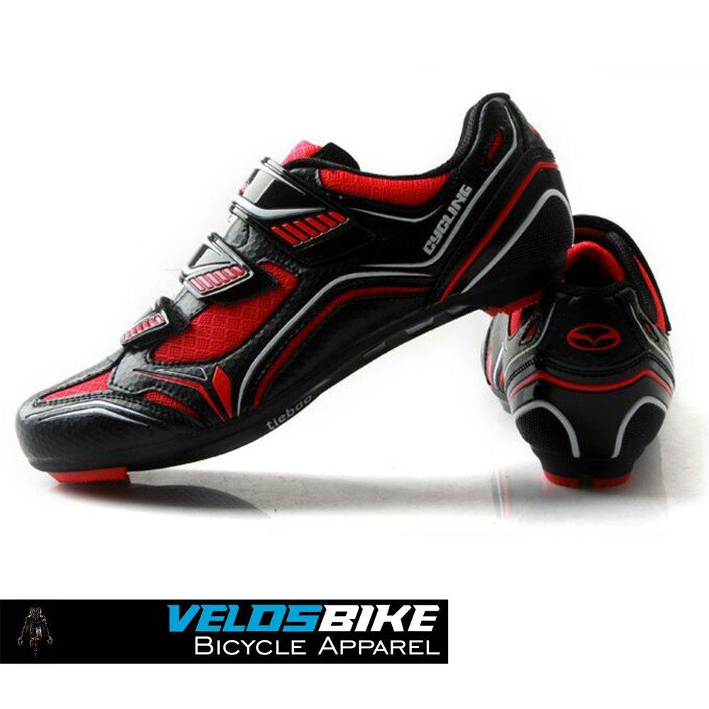 Jual Sepatu Sepeda Balap Cleat Roadbike Mtb Tiebao Red Black - Velosbike Indonesia|Shopee Indonesia