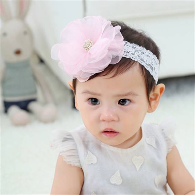 NEW!!! Bandana Bayi Motif Kembang / Bando Bayi / Headwrap