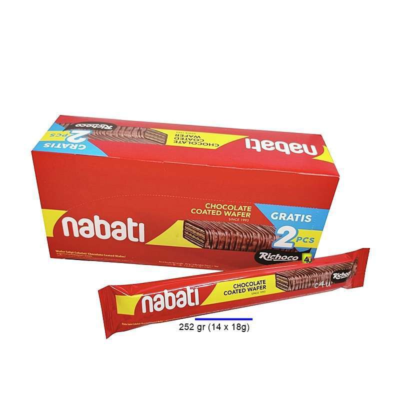 Jual Nabati Chocolate Coated Wafer Richoco 252G | Shopee Indonesia