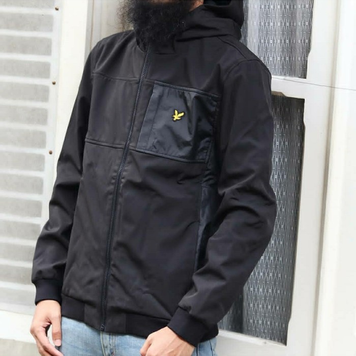 Jual Lyle & Scott Soft Shell Jacket Black Original | Shopee Indonesia