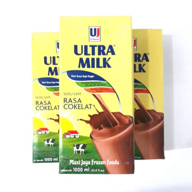 Susu UHT Ultra Milk 1 Liter Rasa Coklat murah Shopee