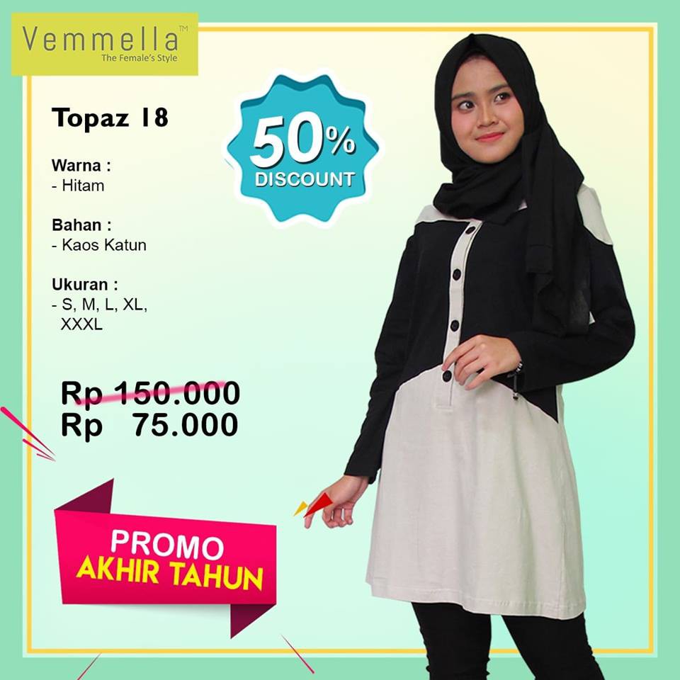 DISKON TOPAZ 18 VEMMELA TUNIK PROMO AKHIR TAHUN Shopee Indonesia