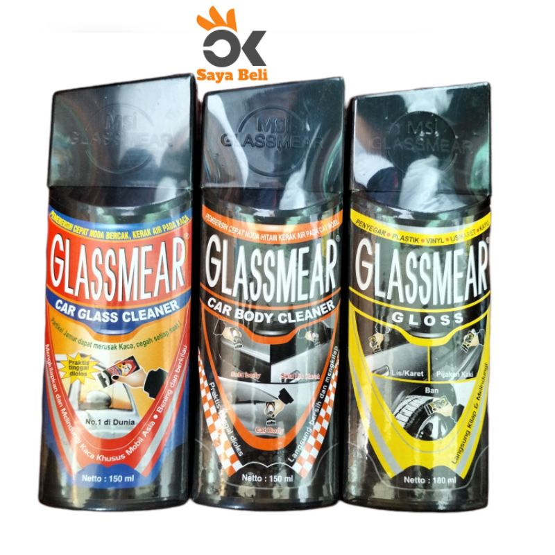 Jual GLASSMEAR CAR GLASS CLEANER/ GLASSMEAR BODY CLEANER/ GLASSMEAR
