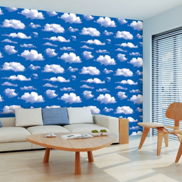 Jual Wallpaper Dinding / Wallpaper Sticker AWAN BIRU LANGIT Shopee