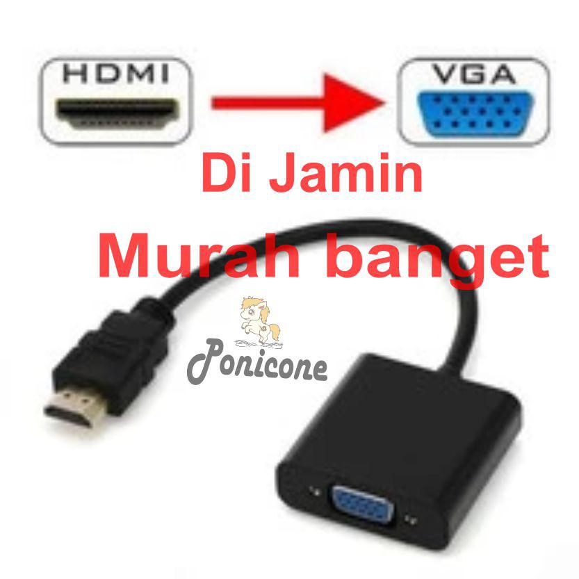 Jual Hdmi To Vga Converter / Hdmi / Vga / Kabel Hdmi / Kabel Vga / Adaptor / Kabel Hdmi To Vga Converter | Shopee Indonesia