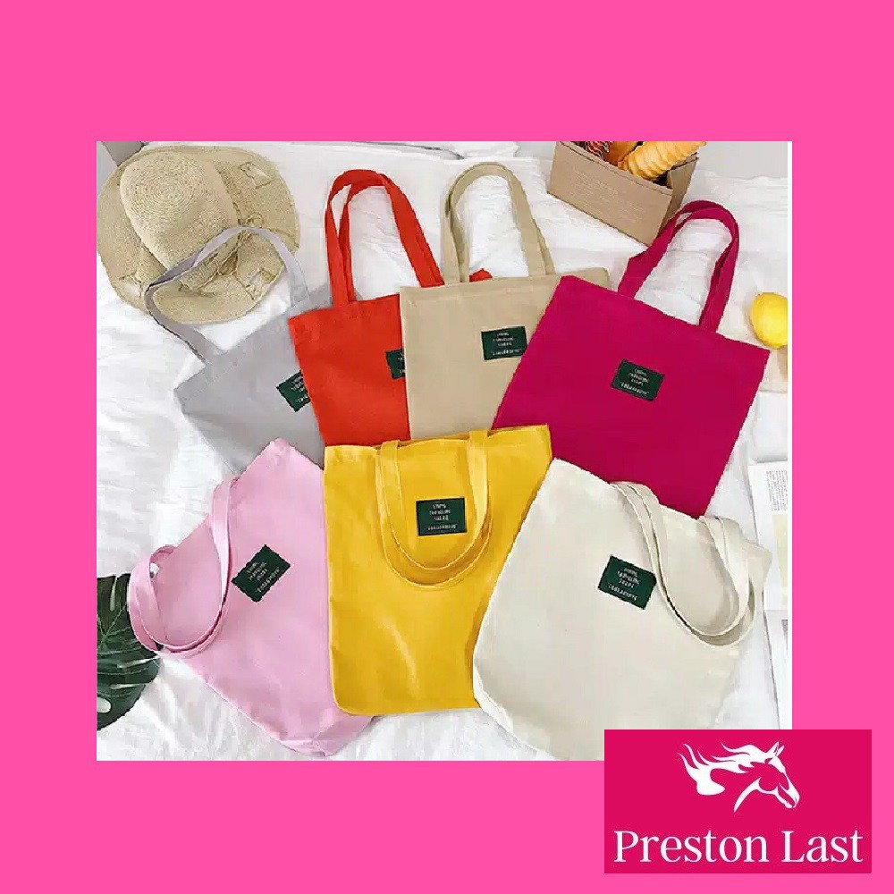 Jual TOTE BAG LIVING TRAVELING SHARE TAS WANITA TAS IMPORT TAS CANVAS