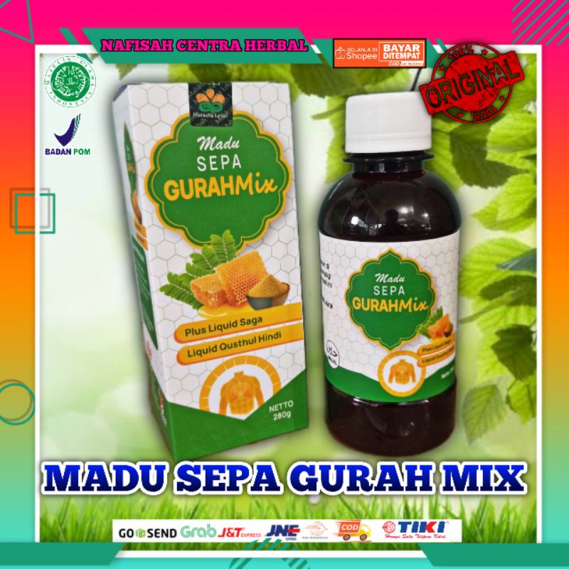 Jual Madu Sepa Gurah Mix Plus Liquid Saga Plus Liquid Qushtul Hindi 280gr  Indonesia|Shopee Indonesia