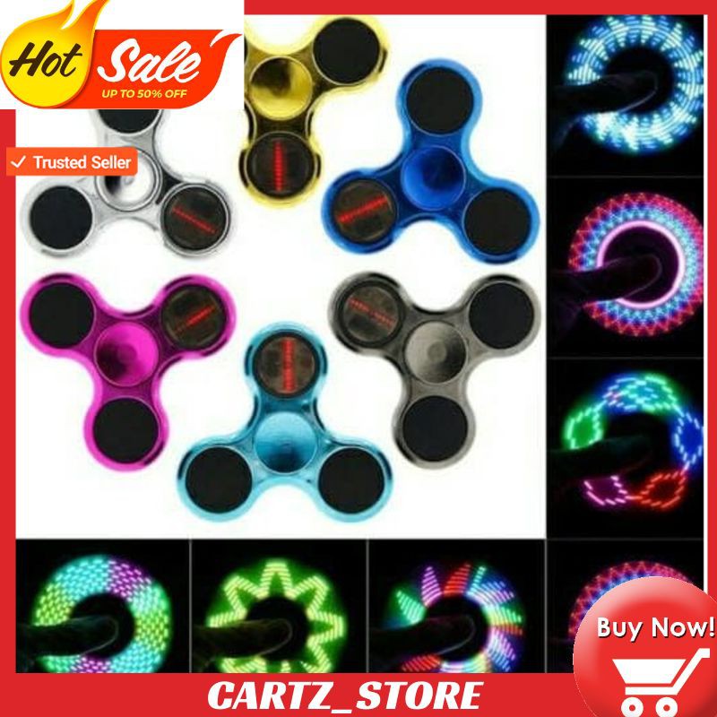 Jual Spinner Mainan Anak Laki Penghilang Stress Fidget Spinner Led Nyala Tulisan Gambar Cz0380 | Shopee Indonesia