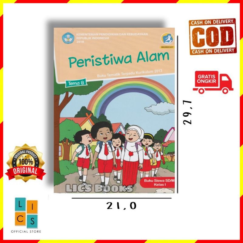 Buku SD Kelas 1 Tema 8 Peristiwa Alam Tematik Kurikulum