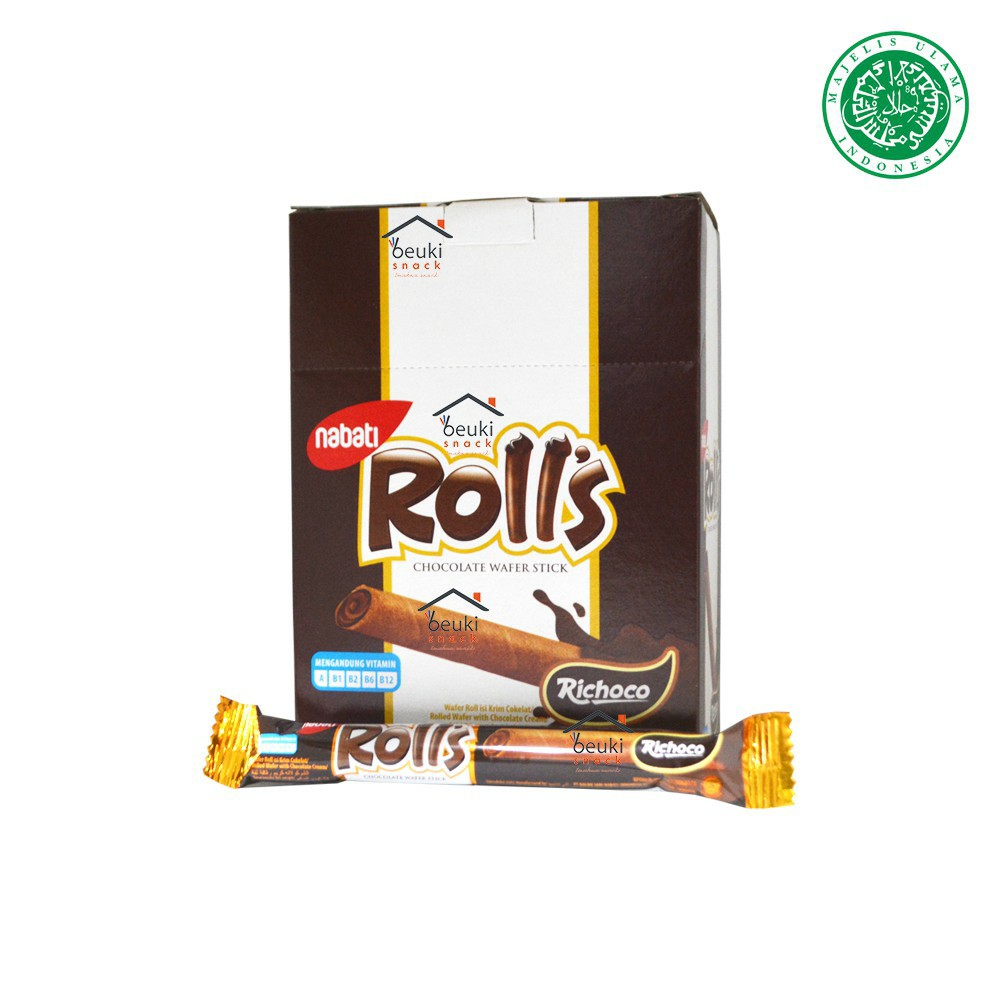 Jual Box Nabati Roll Coklat Kue Wafer Rolls Richoco - 20Pcs X 8Gr | Shopee Indonesia
