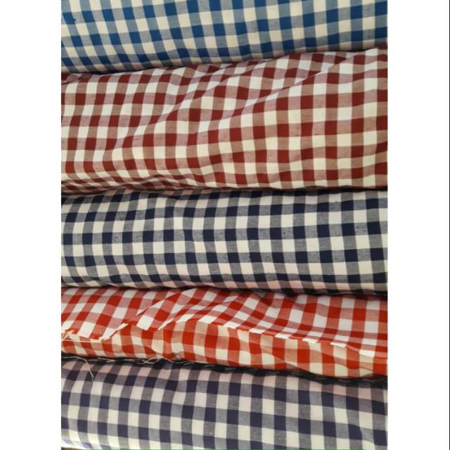 KAIN KATUN MOTIF KOTAKKOTAK BESAR / KAIN KOTAK CELE KOTAK BESAR/ KAIN