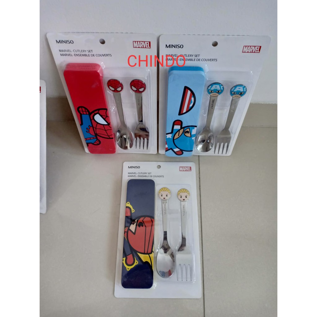 Stainless Steel Cutlery Miniso marvel stainless steel cutlery set