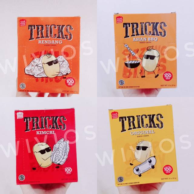 Snack Kentang Tricks Baked Crisps Rasa Rendang / Kimchi / Original