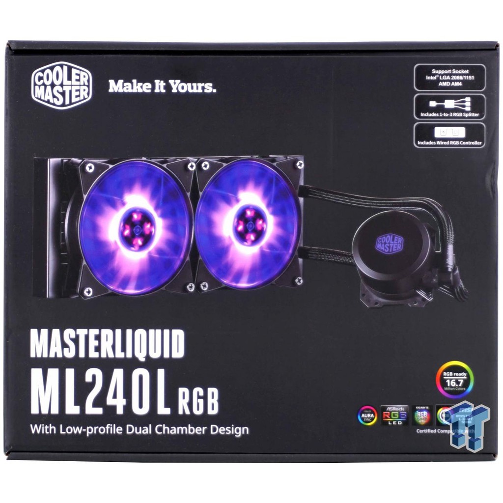 Jual Cpu Liquid Cooler Aio Cooler Master Masterliquid Ml240L Rgb Tdp 210W | Shopee Indonesia