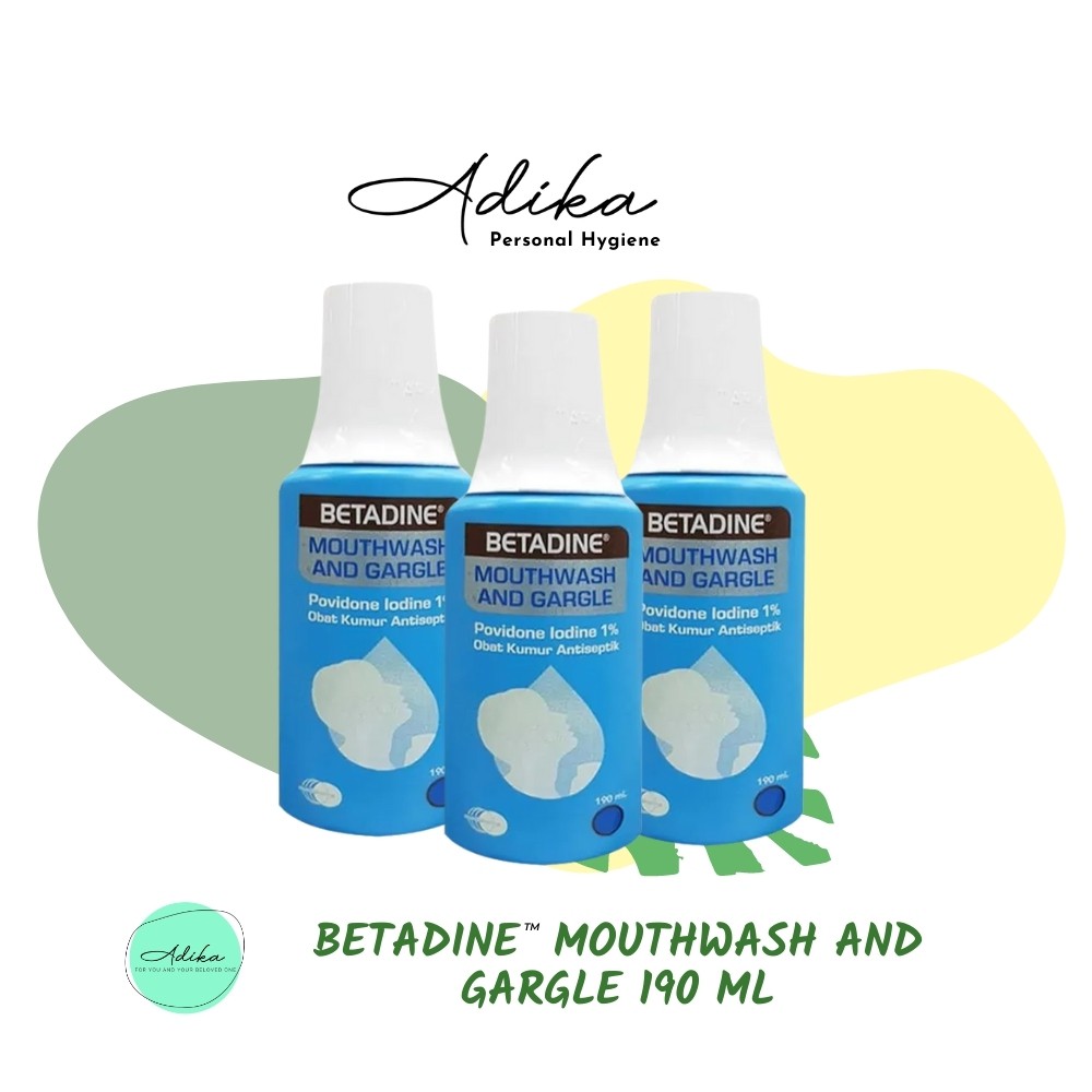 Betadine Mouthwash and Gargle 190ml 3 botol Shopee Indonesia