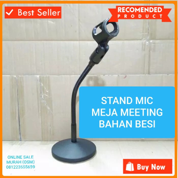 ORIGINAL stand mic holder standing ori microphone MEJA table podium mik  penyangga mikrophone | Shopee Indonesia