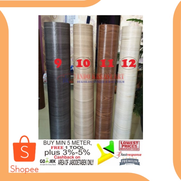 Jual STIKER MOTIF KAYU SERAT 3D MARMER WALLPAPER STICKER WOOD PVC