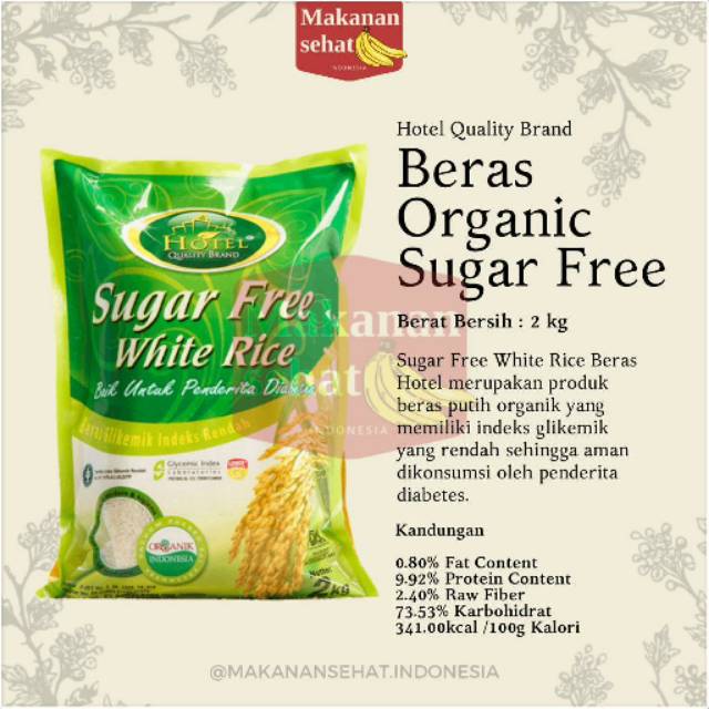Jual Hotel Sugar Free Rice White Rice Beras Putih Bebas Gula 2 kg