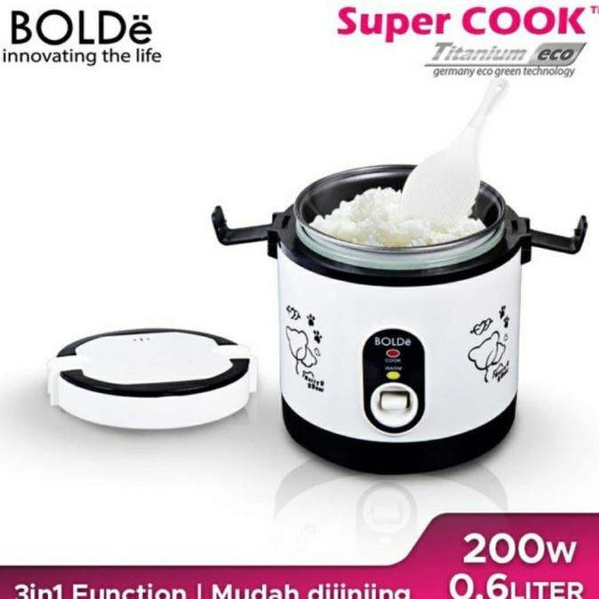Jual BOLDe Rice Cooker Mini Super Cook Titanium Eco 0.6 Liter Shopee Indonesia